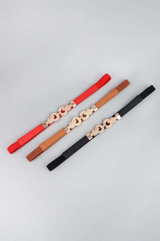 Zinc Alloy Buckle PU Leather Belt - ShalayeFashion