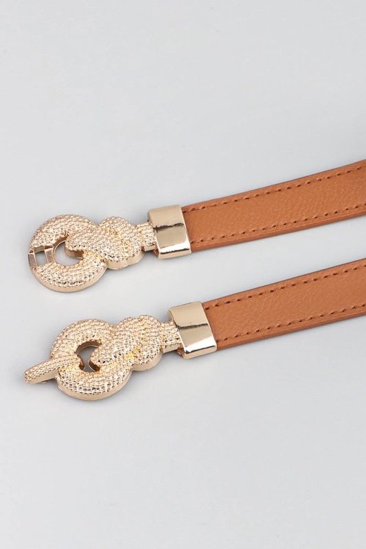 Zinc Alloy Buckle PU Leather Belt - ShalayeFashion