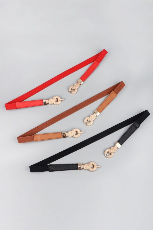 Zinc Alloy Buckle PU Leather Belt - ShalayeFashion