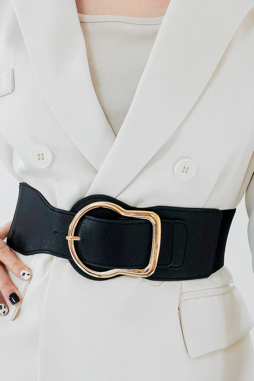 Zinc Alloy PU Leather Belt - ShalayeFashion